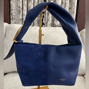 Mulberry Small Retwist Hobo Bag – Blue Leather & Suede